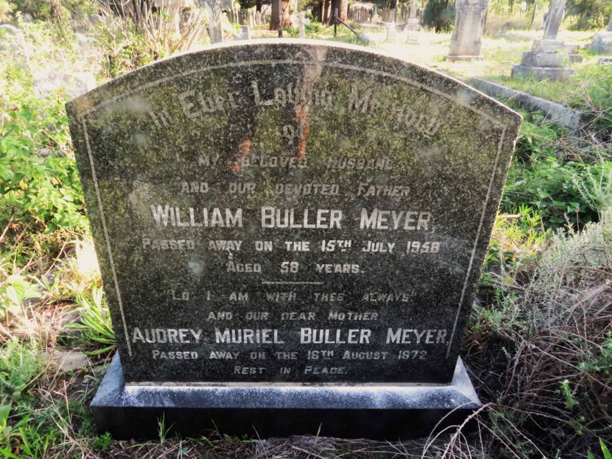 MEYER William Buller -1958 & Audrey Muriel Buller -1972