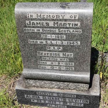 MARTIN James 1851-1945 &amp; Beatrice May 1894-1969 :: LEVITON Alicia Elizabeth 1928-1982