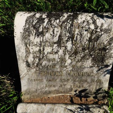 MANNING Walter B. -1938 & Frances -1949