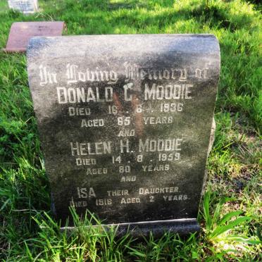 MOODIE Donald C. -1936 & Helen H. -1959 :: MOODIE Isa -1916
