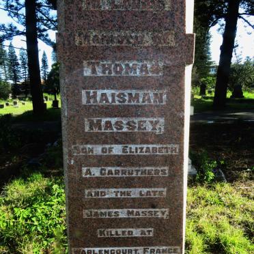 MASSEY Thomas Haisman -1916