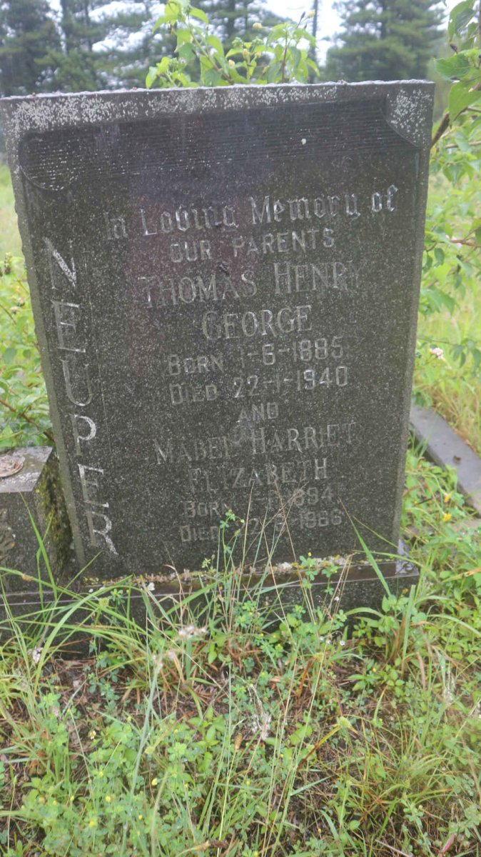 NEUPER Thomas Henry George 1885-1940 &amp; Mabel Harriet Elizabeth 1894-1966