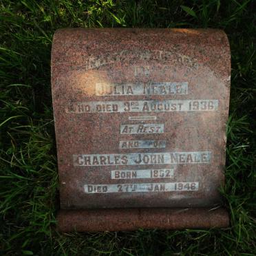 NEALE Charles John 1862-1946 :: NEALE Julia -1936