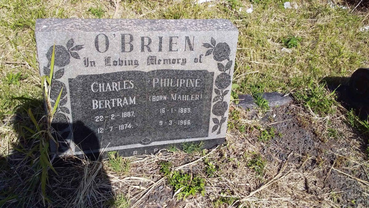 O'BRIEN Charles Bertram 1887-1974 &amp; Philipine MAHLER 1889-1966
