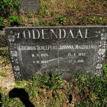 ODENDAAL Jacobus Scheepers 1884-1947 & Johanna Magdalena 1895-1981
