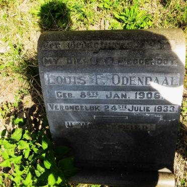 ODENDAAL Louis F. 1906-1933