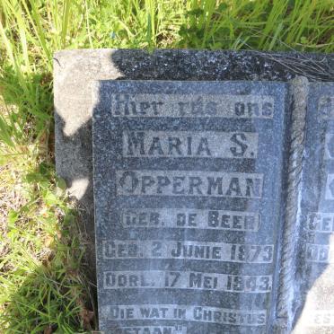 OPPERMAN Christian R. 1852-1922 &amp; Maria S. DE BEER 1873-1943 _1