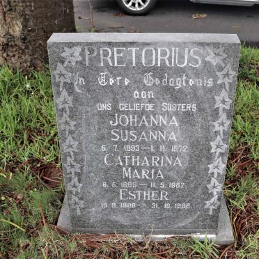 PRETORIUS Johanna Susanna 1893-1972 :: PRETORIUS Catharina Maria 1895-1982 :: PRETORIUS Esther 1906-1986