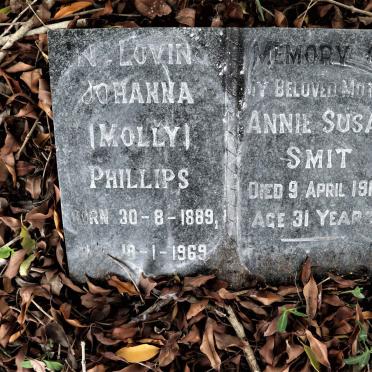 PHILLIPS Johanna 1889-1969 :: SMIT Annie Susan -1918
