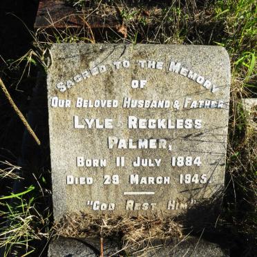 PALMER Lyle Reckless 1884-1945