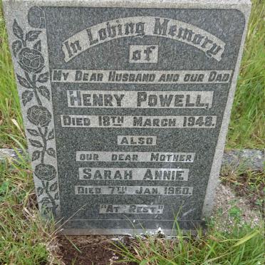 POWELL Henry -1948 &amp; Sarah Annie -1960