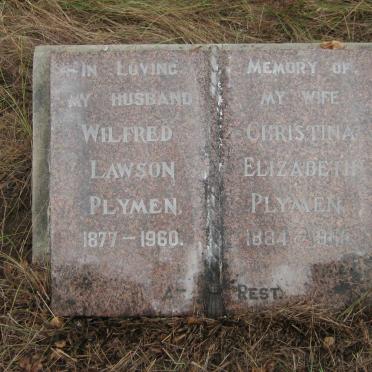 PLYMEN Wilfred Lawson 1877-1960 &amp; Christina Elizabeth 1884-1965