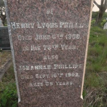 PHILLIPS Henry Lyons -1900 & Johannah -1902