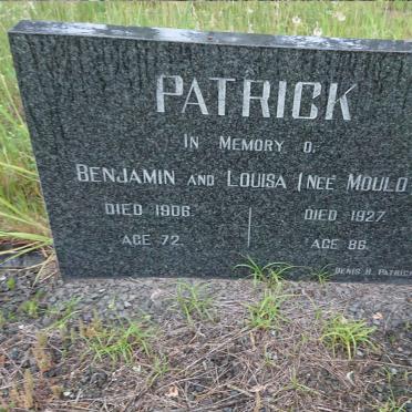 PATRICK Benjamin -1906 &amp; Louisa MOULD -1927