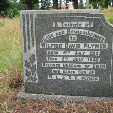 PLYMEN Wilfred David 1912-1943