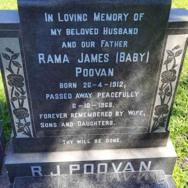 POOVAN Rama James 1912-1968