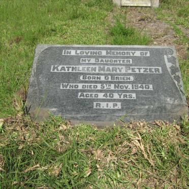 PETZER Kathleen Mary nee O'BRIEN -1940