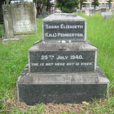 PEMBERTON Sarah Elizabeth -1940