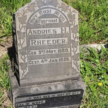RHEEDER Andries H. 1880-1928
