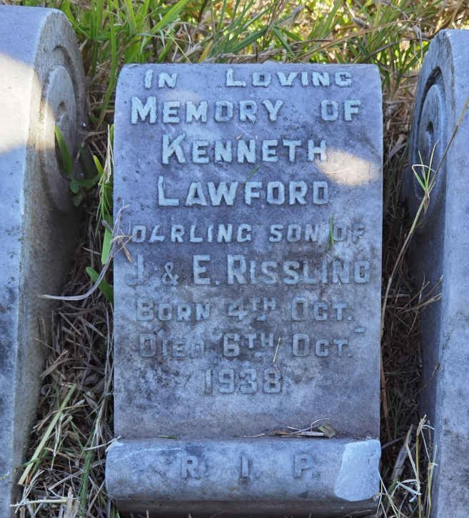 RISSLING Kenneth Lawford 1938-1938
