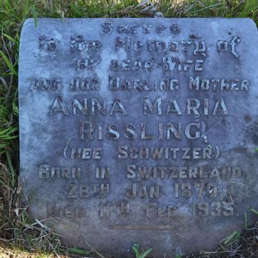 RISSLING Anna Maria nee SCHWITZER 1870-1935