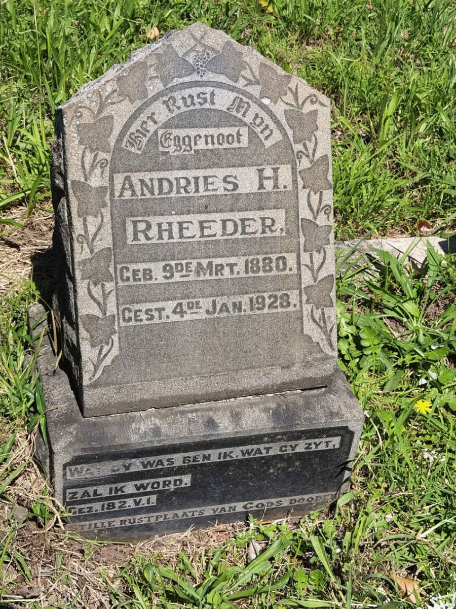 RHEEDER Andries H. 1880-1928