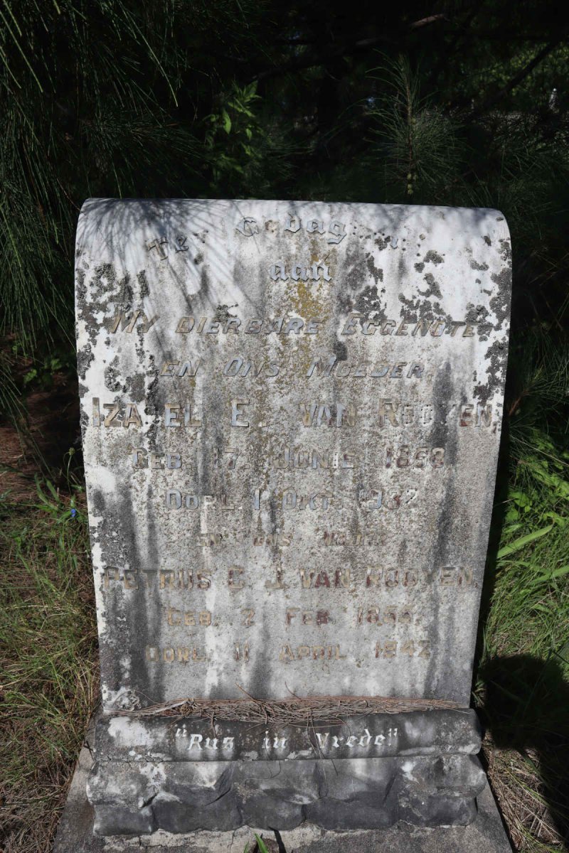 ROOYEN Petrus C.J., van 1855-1942 &amp; Izabel E. 1858-1932