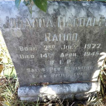 RAMOO Johanna Magdalene 1922-1945