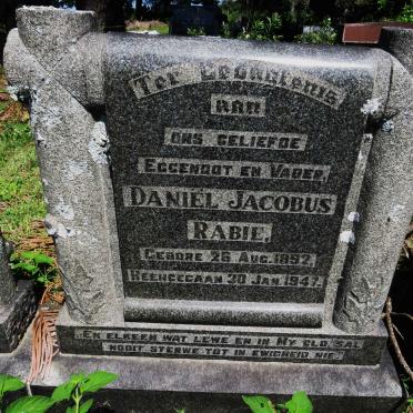 RABIE Daniel Jacobus 1892-1947