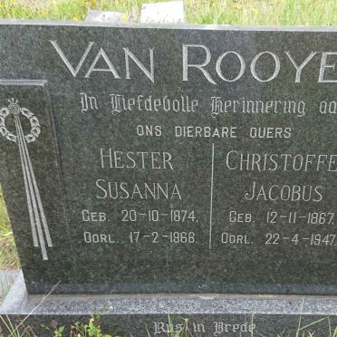 ROOYEN Christoffel Jacobus, van 1867-1947 & Hester Susanna 1874-1966