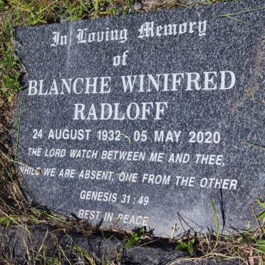 RADLOFF Blanche Winifred 1932-2020