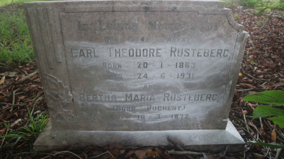 RUSTEBERG Carl Theodore 1863-1931 &amp; Bertha Maria PUCHERT 1872-1934