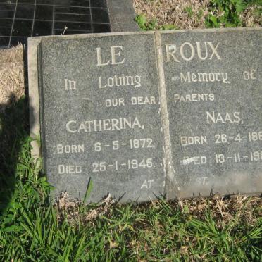 ROUX Naas, le 1864-1958 &amp; Catherina 1872-1945