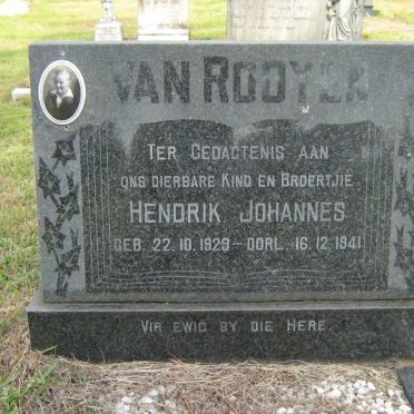 ROOYEN Hendrik Johannes, van 1929-1941
