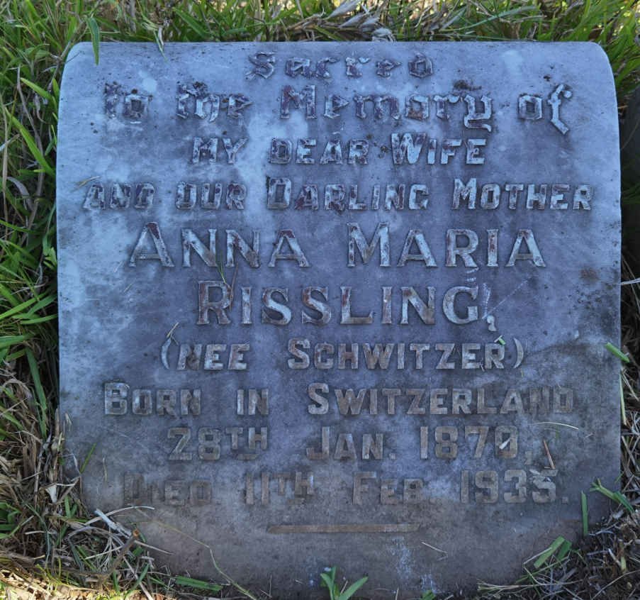 RISSLING Anna Maria nee SCHWITZER 1870-1935