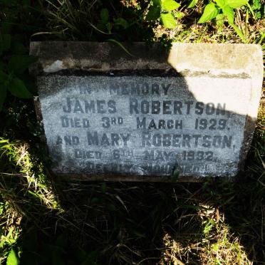 ROBERTSON James -1929 & Mary -1932
