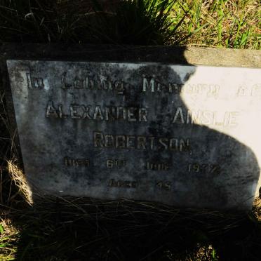 ROBERTSON Alexander Ainslie -1932