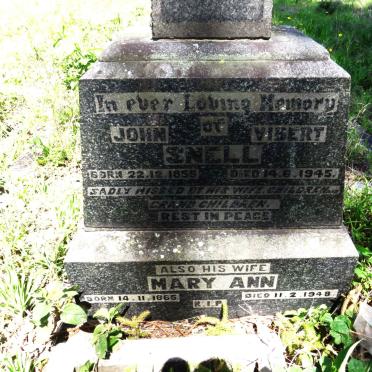 SNELL John Vibert 1855-1945 & Mary Ann 1865-1948