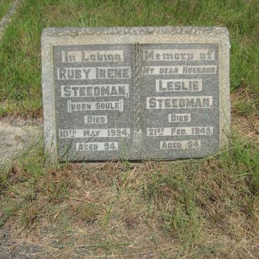 STEEDMAN Leslie -1945 &amp; Ruby Irene SOULE -1994