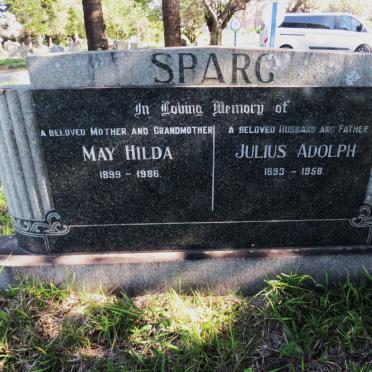 SPARG Julius Adolph 1893-1958 & May Hilda 1899-1986