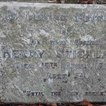 STICKLAND Henry -1939
