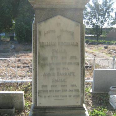 SMALE William Reginald 1882-1965 &amp; Annie Barratt 1888-1968