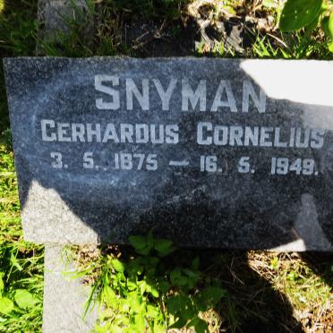 SNYMAN Gerhardus Cornelius 1875-1949