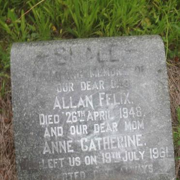 SMALE Allan Felix -1948 &amp; Anne Catherine -1961