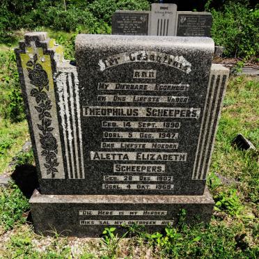 SCHEEPERS Theophilus 1890-1947 & Aletta Elizabeth 1902-1969