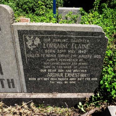 SMITH Sidney Robert John 1880-1960 & Florence Johanna Elizabeth 1877-1972 :: SMITH Lorraine Elaine 1942-1955 :: SMITH Arthur Ernest 1904-1958 _2
