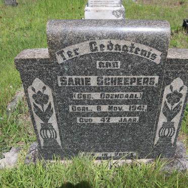 SCHEEPERS Sarie nee ODENDAAL -1941