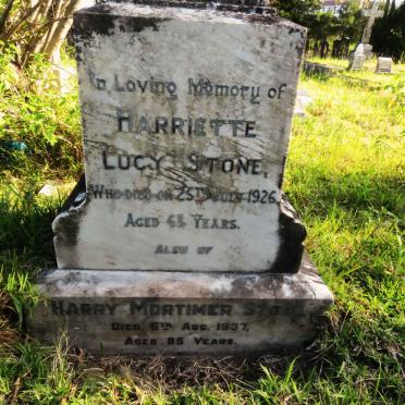 STONE Harry Mortimer -1937 & Harriette Lucy -1926