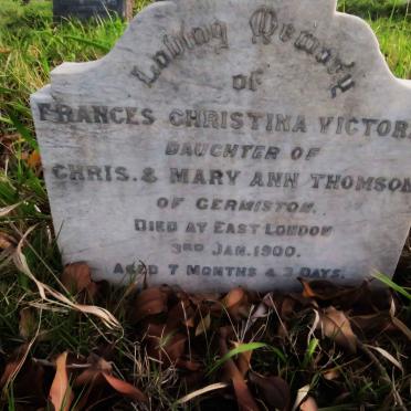 THOMSON Frances Christina Victorie -1900