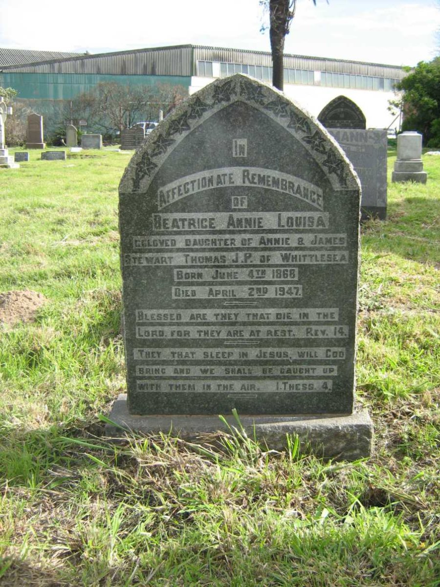 THOMAS Beatrice Ann Louisa 1868-1947